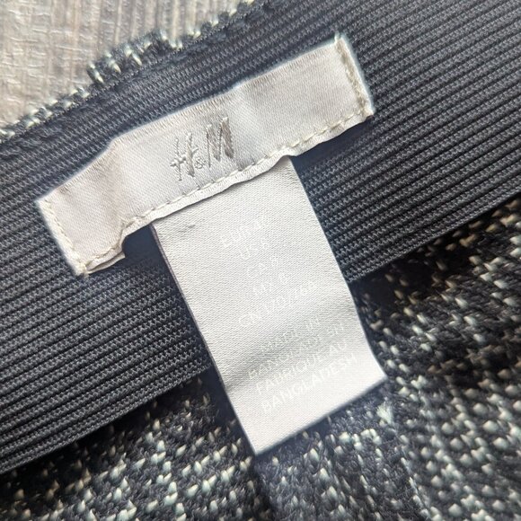 NWT H&M Women's Straight Leg Loose Fit Dress Pants in Black Melange Woven 8 - Picture 7 of 7